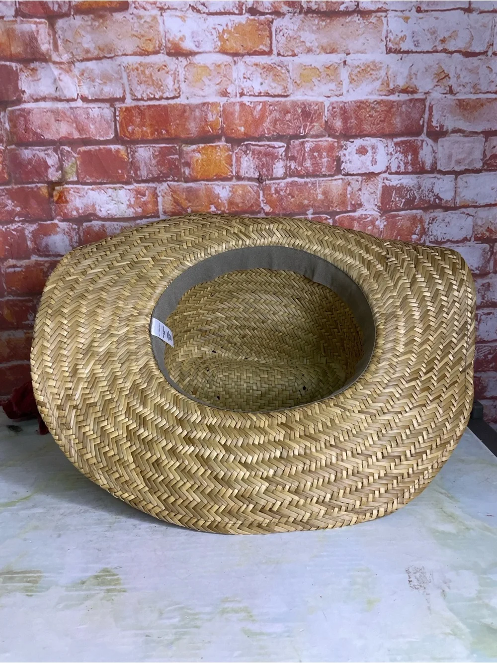 Shapable Staw Cowboy Hat with Blue Floral Trim